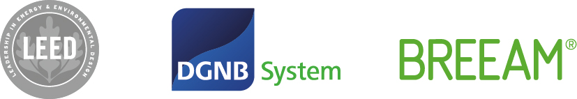 LEED, DGNB System og BREEAM &ndash; green building-certificeringer