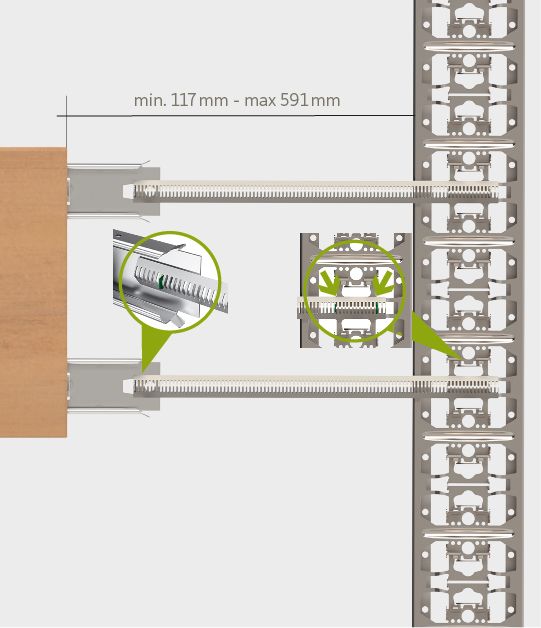 Distanz Fix og Rast Fix afstandsbeslag